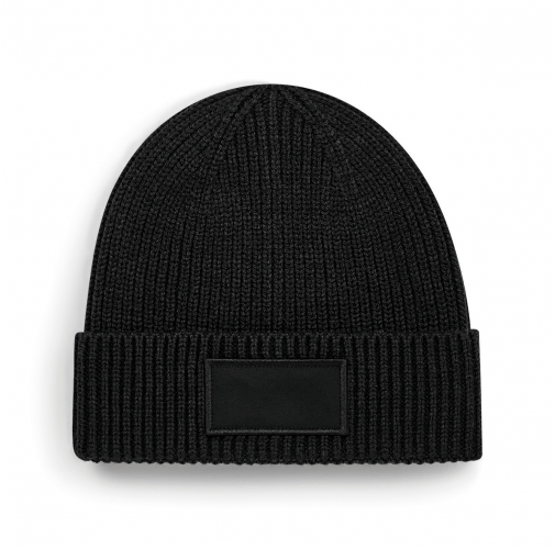 black Gorro moderno con parche<br/>
