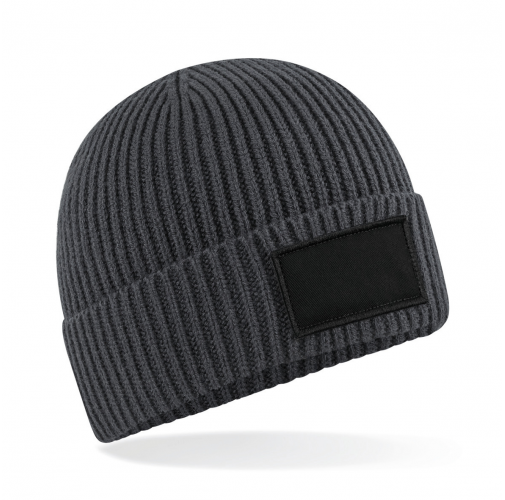 graphite grey / black Gorro moderno con parche<br/>