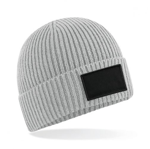 light grey / black Gorro moderno con parche<br/>