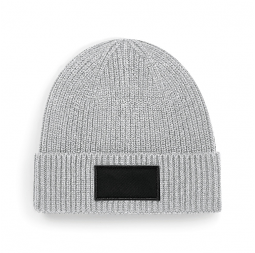 light grey / black Gorro moderno con parche<br/>
