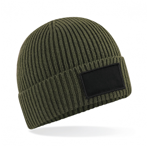 military green / black Gorro moderno con parche<br/>