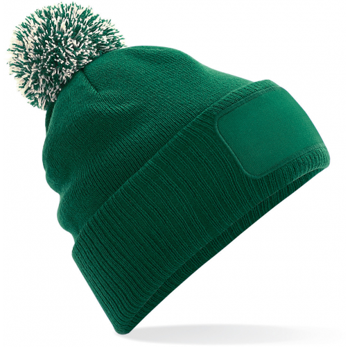 bottle green / off white Gorro parche Snowstar® con pompón <br/>