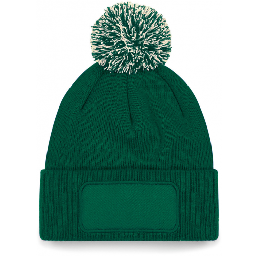 bottle green / off white Gorro parche Snowstar® con pompón <br/>