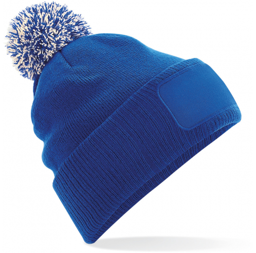 bright royal / off white Gorro parche Snowstar® con pompón <br/>