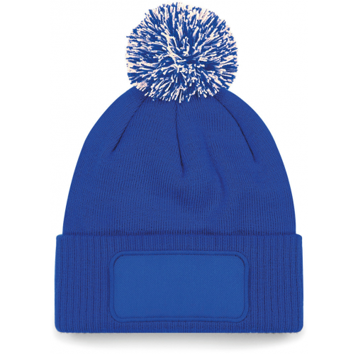 bright royal / off white Gorro parche Snowstar® con pompón <br/>