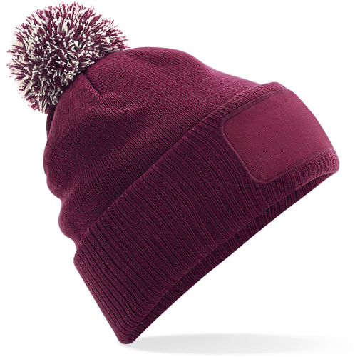 burgundy / off white Gorro parche Snowstar® con pompón <br/>