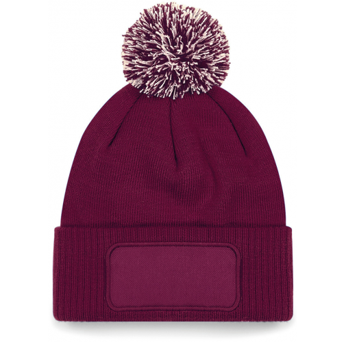 burgundy / off white Gorro parche Snowstar® con pompón <br/>