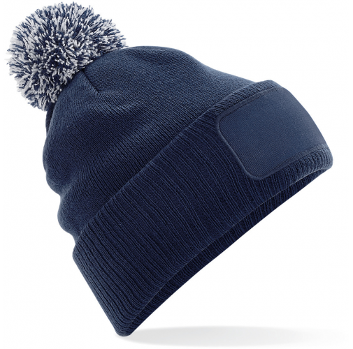 french navy / light grey Gorro parche Snowstar® con pompón <br/>