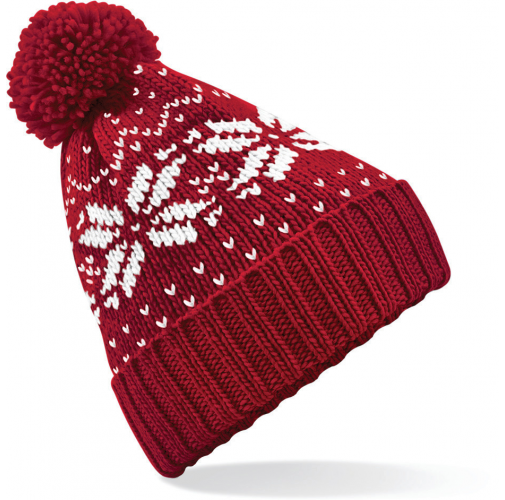 classic red / white Gorro Snowstar® jacquard