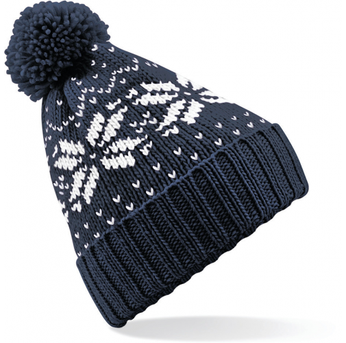 french navy / white Gorro Snowstar® jacquard
