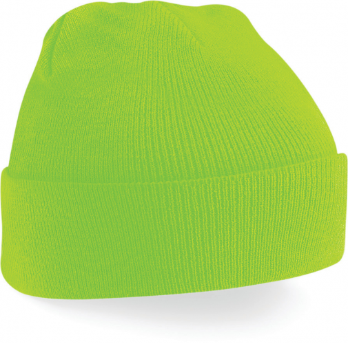fluorescent green Gorro Original - borde vuelto