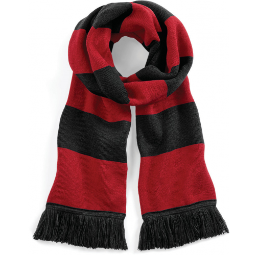 black / classic red Bufanda Stadium a rayas
