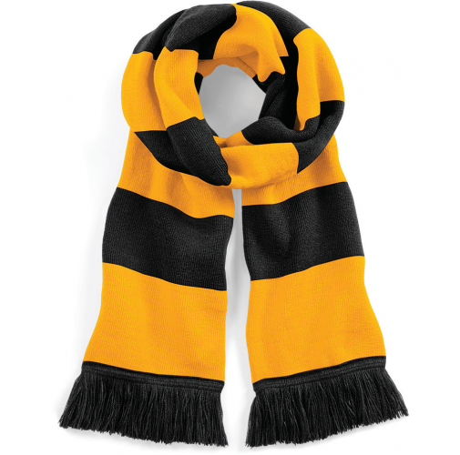 black / gold Bufanda Stadium a rayas