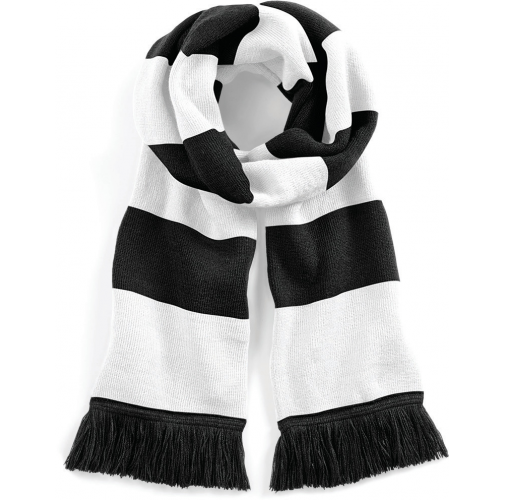 black / white Bufanda Stadium a rayas