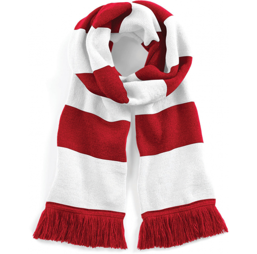 classic red / white Bufanda Stadium a rayas