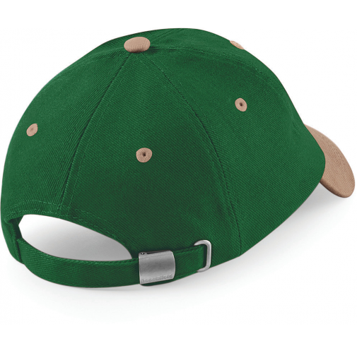 forest green / taupe Gorra de perfil bajo de algodón peinado - 6 paneles