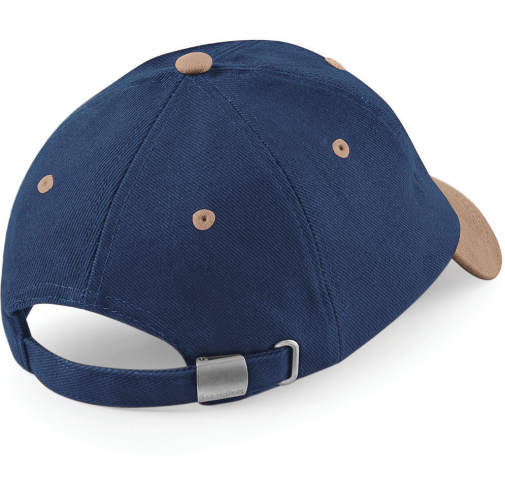 french navy / taupe Gorra de perfil bajo de algodón peinado - 6 paneles