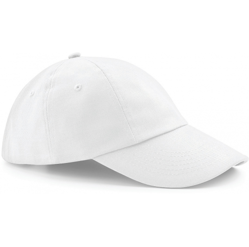 white Gorra de perfil bajo algodón Drill - 6 paneles