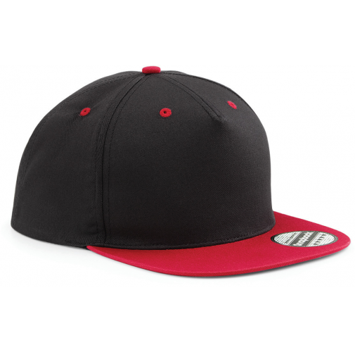 black / classic red Gorra Snapback contrastada - 5 PANELES