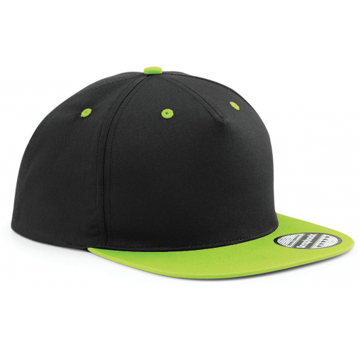 black / lime green Gorra Snapback contrastada - 5 PANELES