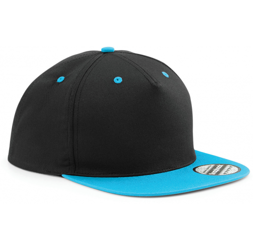 black / surf blue Gorra Snapback contrastada - 5 PANELES