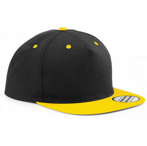black / yellow Gorra Snapback contrastada - 5 PANELES