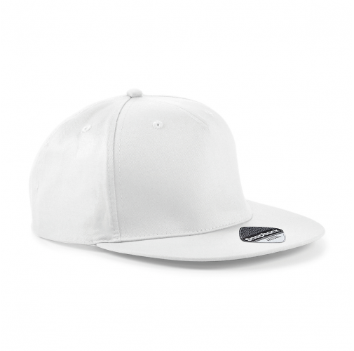 white Gorra rapper - 5 paneles