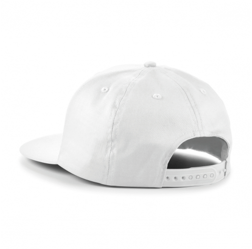 white Gorra rapper - 5 paneles