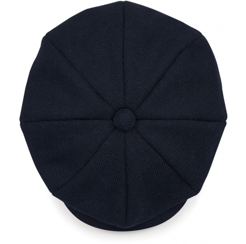 navy herringbone Gorra Bakerboy
