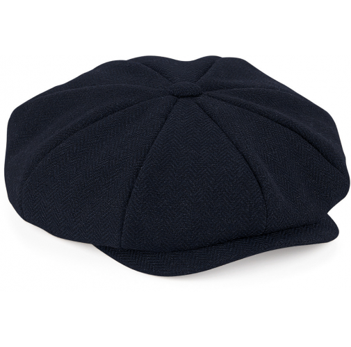 navy herringbone Gorra Bakerboy