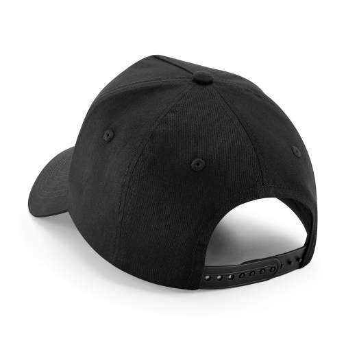 black Gorra de 5 paneles con parche extraíble