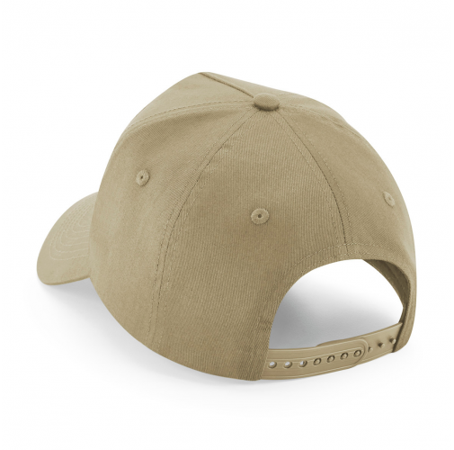 desert sand Gorra de 5 paneles con parche extraíble