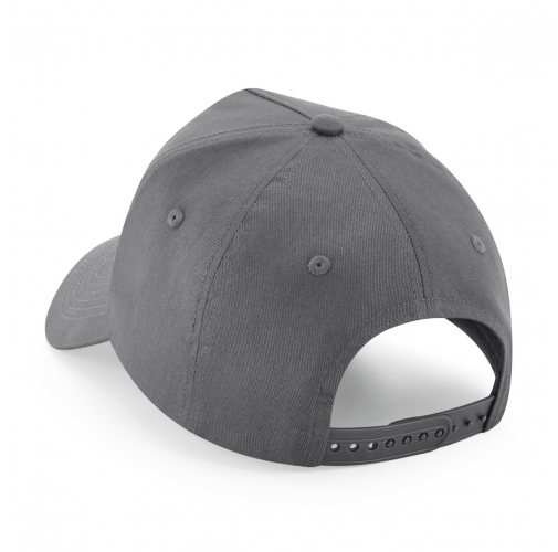 graphite grey Gorra de 5 paneles con parche extraíble