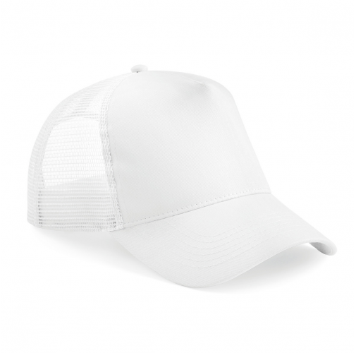 white Gorra de rejilla ajustable en la parte posterior infantil<br/>