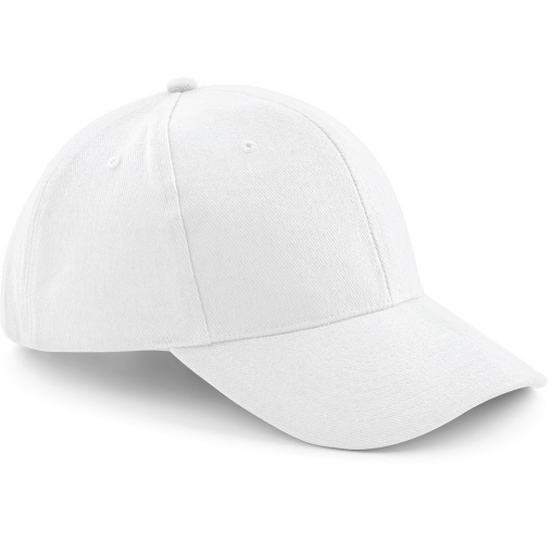 white Gorra Pro-Style de algodón peinado - 6 paneles