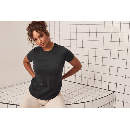 Camiseta cuello redondo Heather