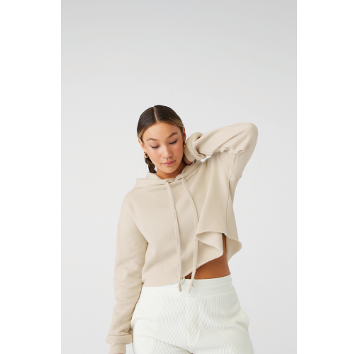 Sudadera crop capucha
