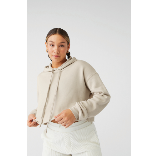Sudadera crop capucha
