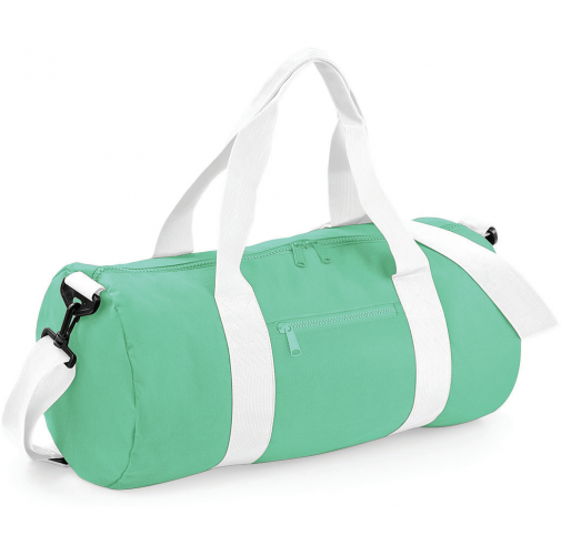 mint green / white Bolsa Original cilíndrica