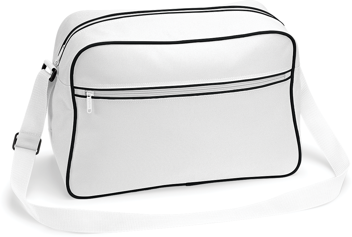 black / white Bolsa Retro con bandolera