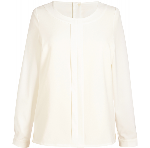 cream Blusa Riola de crêpe de China