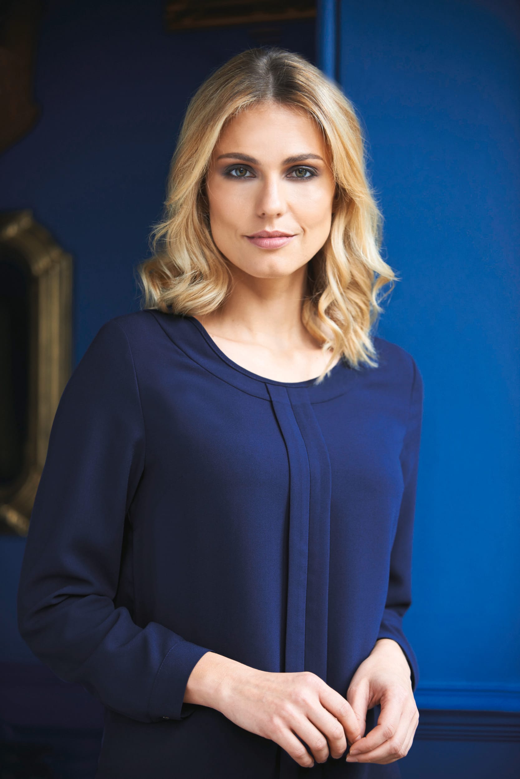 Blusa Roma de crêpe de China