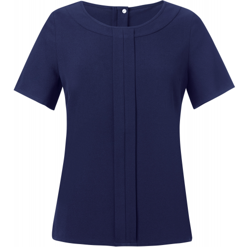 navy Blusa Verona de crêpe de China