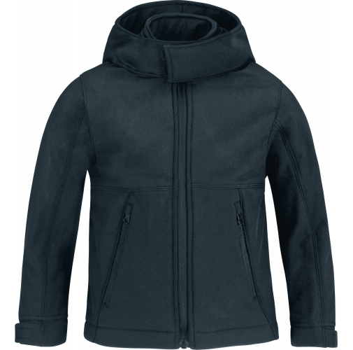 navy Chaqueta Softshell con capucha niños