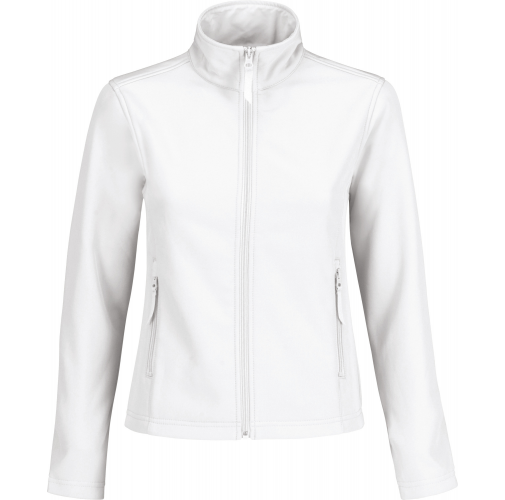 white / white ID.701 Chaqueta Softshell mujer