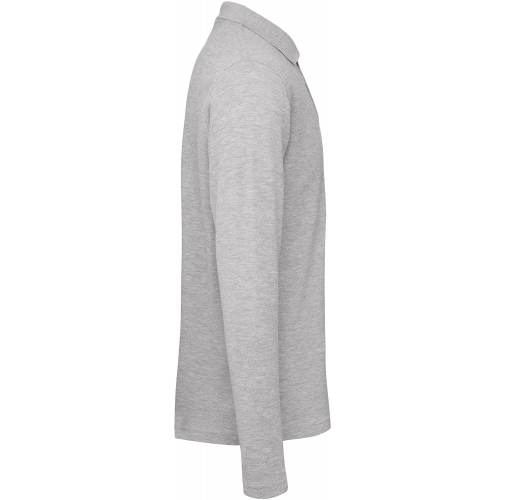 heather grey ID.001 Polo manga larga hombre