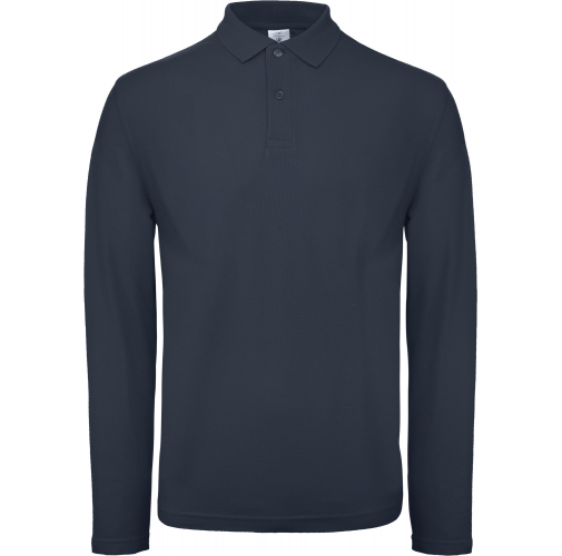 navy ID.001 Polo manga larga hombre