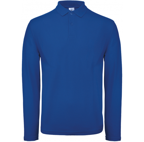 royal blue ID.001 Polo manga larga hombre