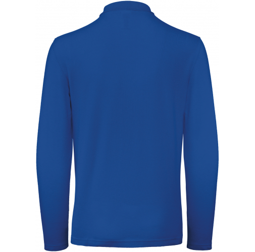 royal blue ID.001 Polo manga larga hombre