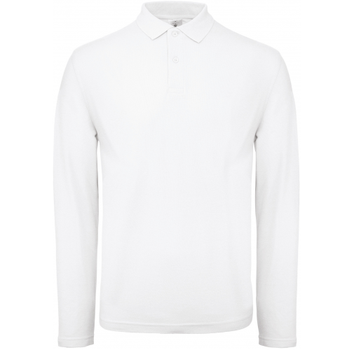 white ID.001 Polo manga larga hombre